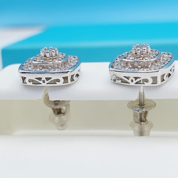 "925 Sterling Silver CZ Beautiful Earrings for Women, 1USPAR4194 - Picture 10 of 11